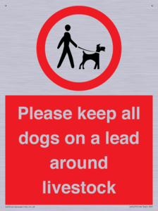 Please keep all dogs on a lead around livestock